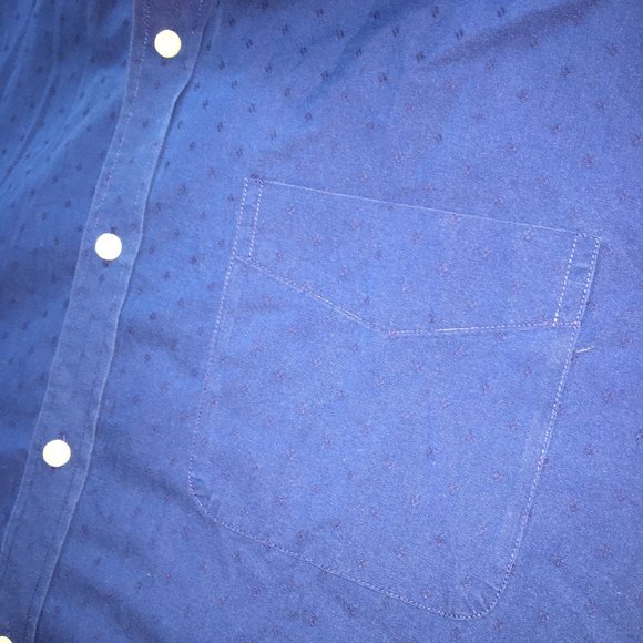 Lauren Ralph Lauren Mens 17 34/35 Blue Slim Fit Stretch Non Iron Button Up Shirt - Picture 6 of 9